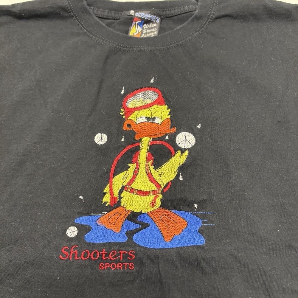 Vtg Shooters Sports Urban Embroidery 90s Hip Hop DMV T Shirt Short Sleeve 5XL - Picture 2 of 7